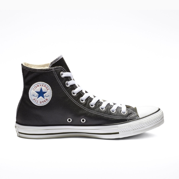 converse tornacipő magas szárú bőr fekete