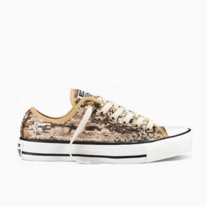 converse tornacipő rövid szárú arany flitter