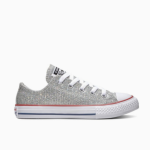 converse tornacipő rövid szárú ezüst