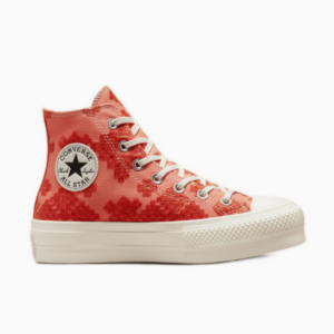 converse tornacipő magas szárú platform narancs