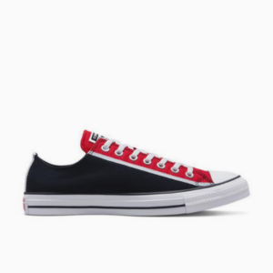 converse tornacipő rövid szárú fekete piros