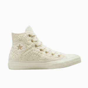 converse tornacipő magas szárú krém bézs horgolt