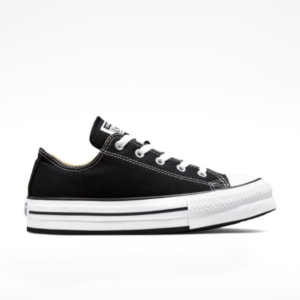 converse tornacipő rövid szárú platform fekete