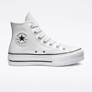 converse tornacipő platform lift bőr fehér