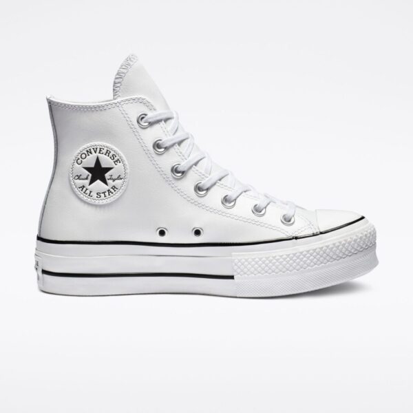 converse tornacipő platform lift bőr fehér