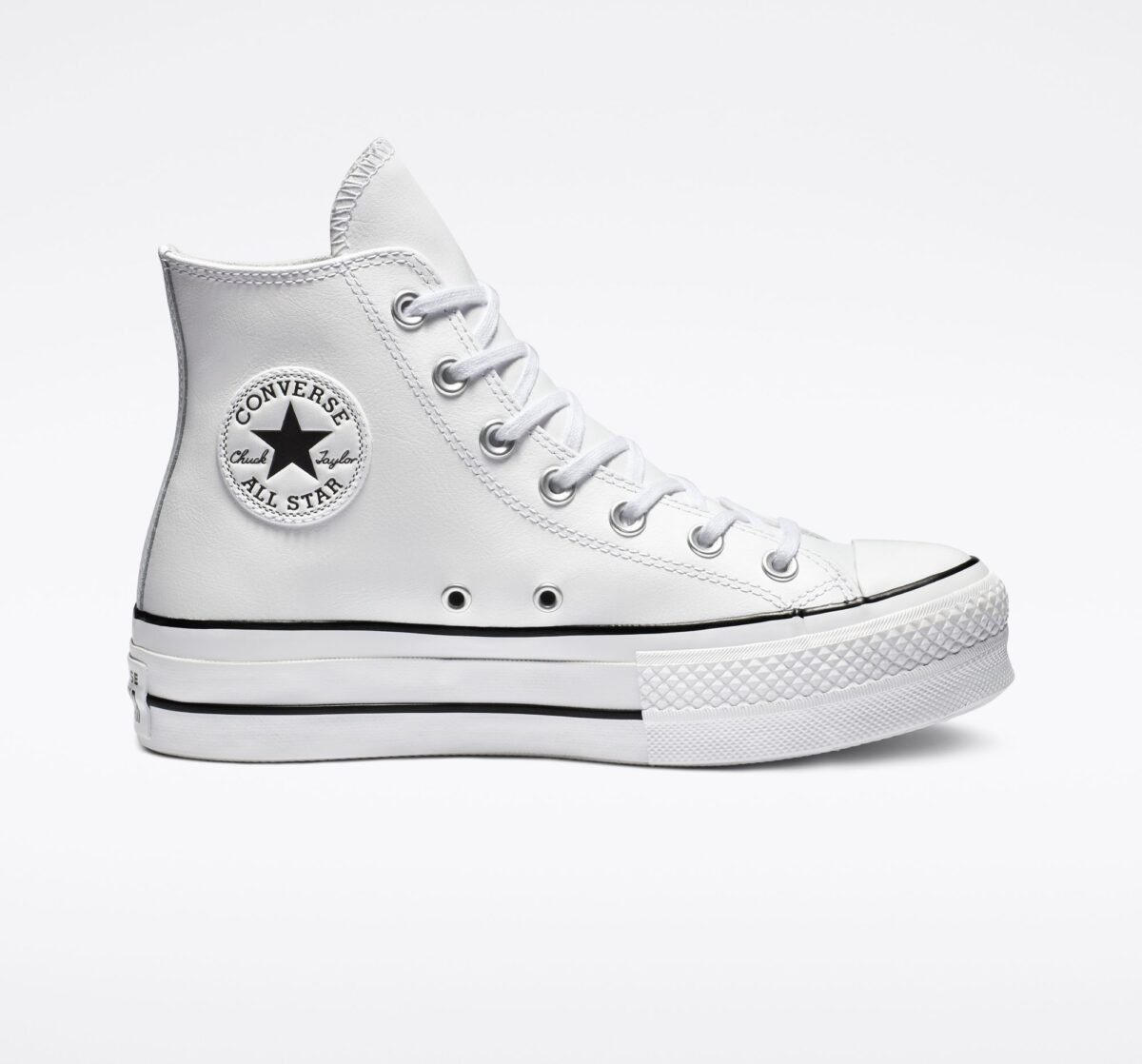converse tornacipő platform lift bőr fehér